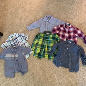 Lot of 6 4T Button Down Shirts